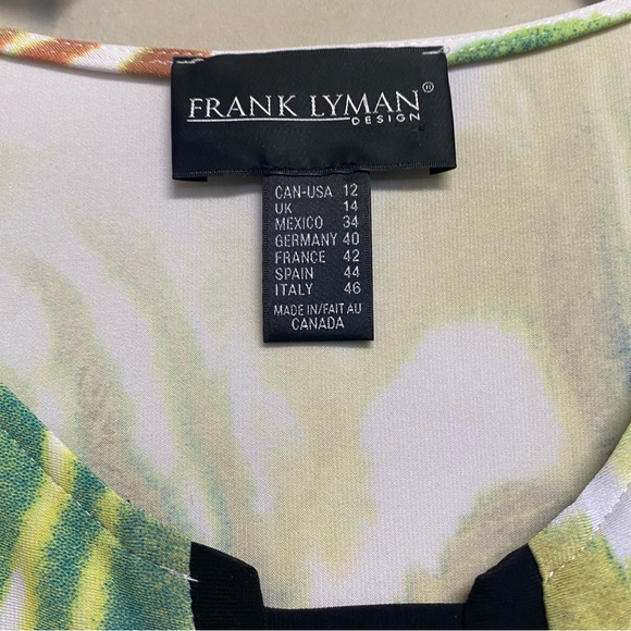 Vintage Frank Lyman Woman’s Tunic Top Size 12 Abstract Quiet Luxury Designer - Picture 4 of 8